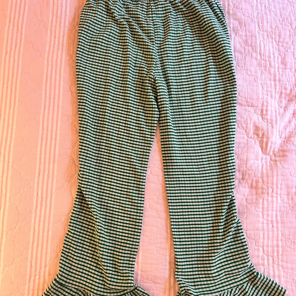 Urban Outfitters Green and White Striped Pants